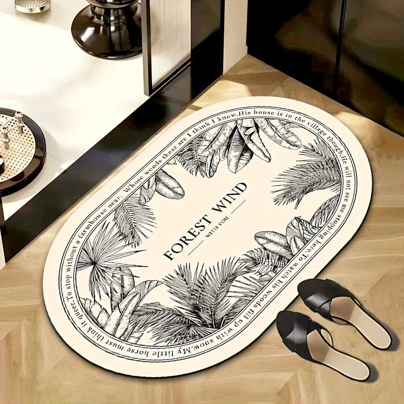 VIKAMA Lucky Luxury High-End Bathroom Mat Absorbent Floor Mat Non-Slip Wear-Resistant Doormat Rug For Bedroom Live Room Home Dec