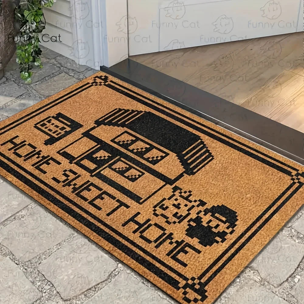 VIKAMA Sweet Home Carpet Creative Doormat Lightweight Welcome Mat Machine Washable Living Room Carpet Rug For Bedroom  Home Dec