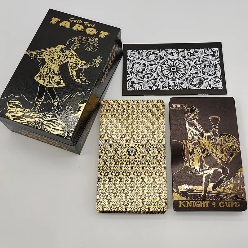 Fantastic 80 Pieces Silver foil Tarot Cards Waterproof PVC Quality With Flip Box As A Luxury Gift