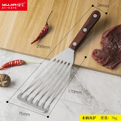 Stainless steel fish spatula kitchen frying spatula steak spatula teppanyaki tool eel spatula multipurpose spatula