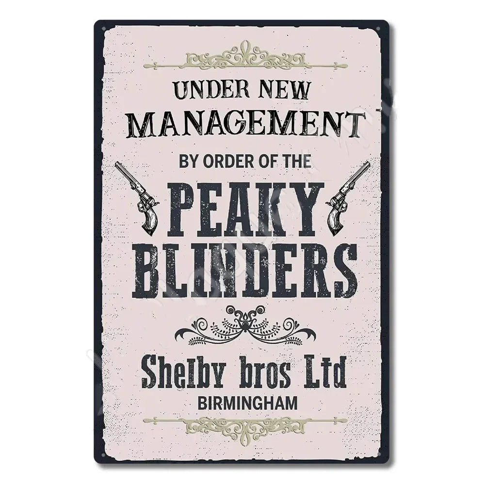 P-Peakys B-Blinders Whiskey Metal Sign - Retro Tin Plaque with Iconic Flat Cap & Whiskey Bottle Art, Eye-Catching Wall Decor