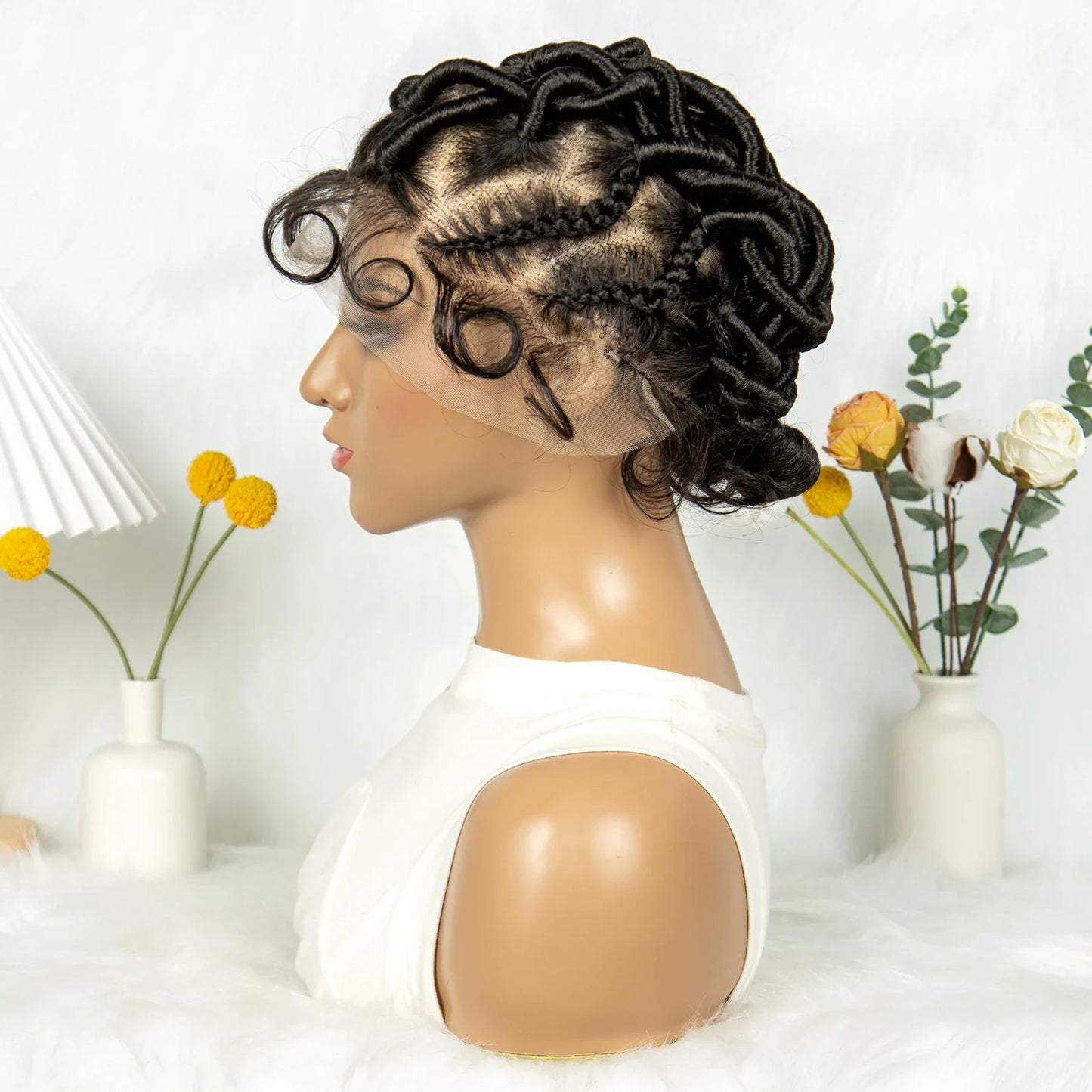 KIMA Knotless Cornrow Braids Wig | Full Lace Locs & Twists