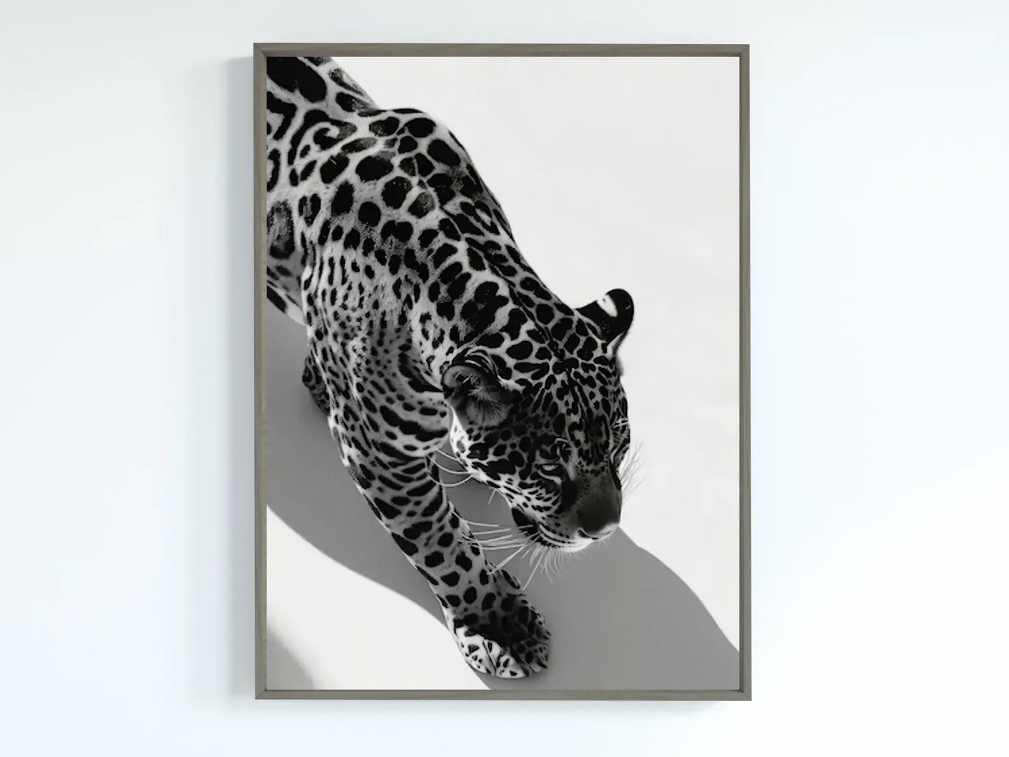 Fashion Stylish Wall Art Print - Trendy Leopard Roar Print - Black and White - Home Decor - Printable Wall Art Digital Download