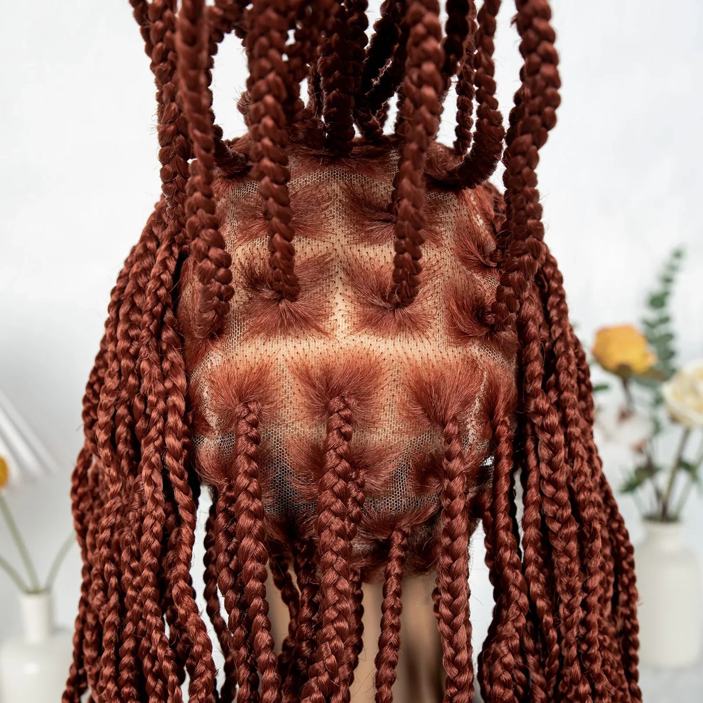 Crochet Box Braids Full Lace Wig with Pre-Plucked Hairline