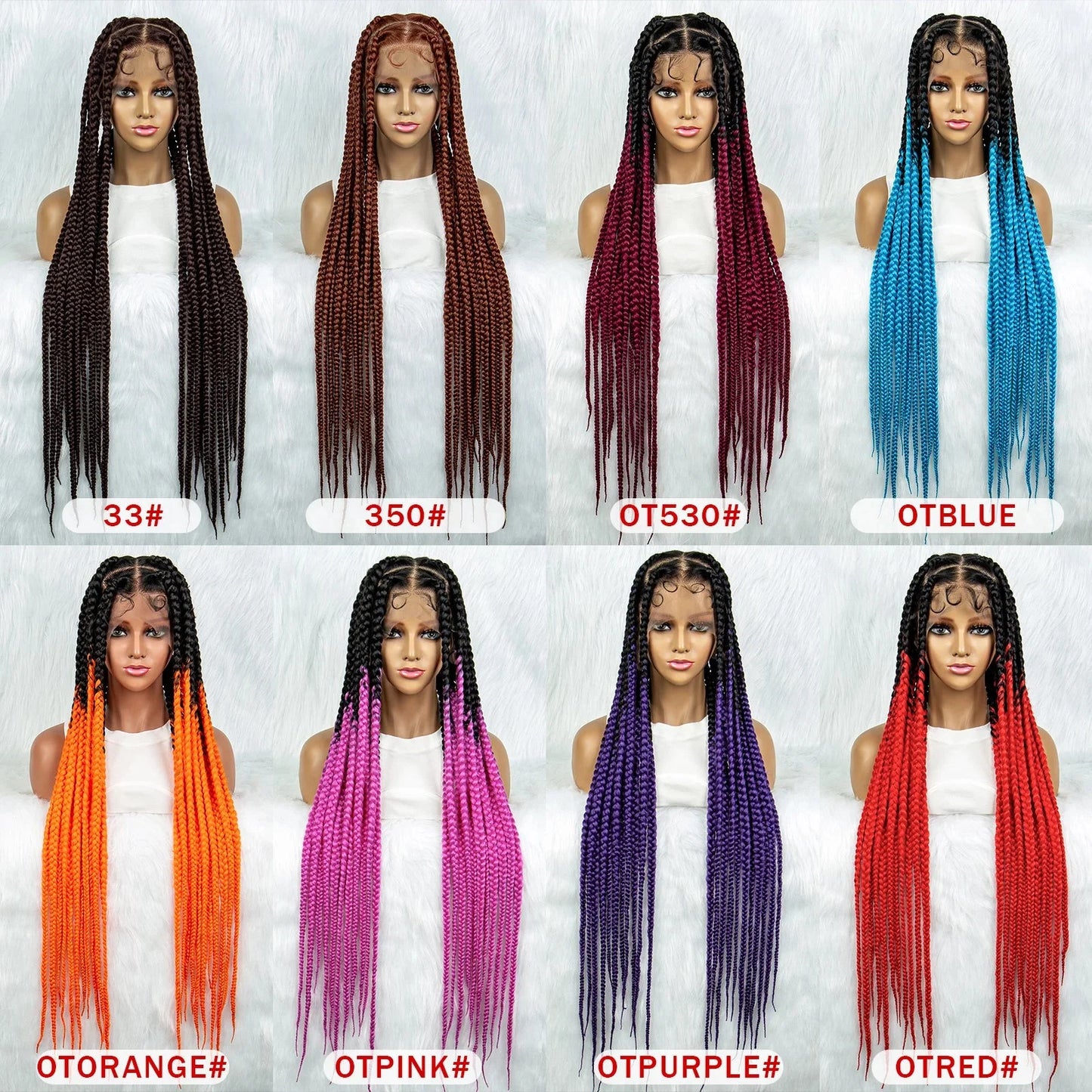 HD Lace Knotless Square Box Braids Wig | Full Lace | Baby Hair | Black Women