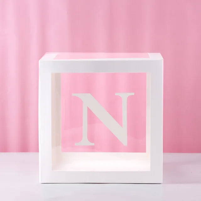 Birthday Balloon Boxes For Party Decorations 1st Happy Birthday Balloon Blocks Decor with ONE Letter Boy Girl Baby Shower Decor