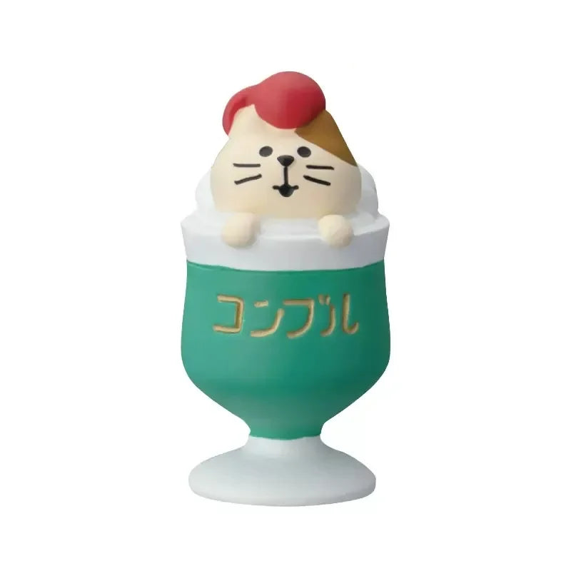 ZAKKA Ornaments Night Market Girl Barbecue Stand Scene Decoration Shooting Props Miniature Resin Cat Birthday Gift Collection