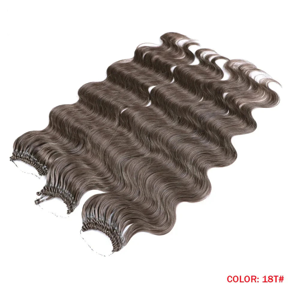 Fashion Idol Body Wave Crochet Hair - 22 Inch Soft Long Synthetic Goddess Braids - Natural Wavy Ombre 613 Blonde Hair Extensions