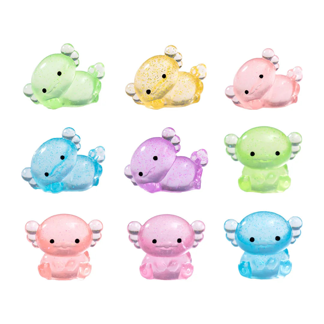 10-100 Flash Fat  Axolotl Miniatures Ambystoma Mexicanum Glow At Night Moss Microlandscape Decoration Cute Animals Fish Tank DIY
