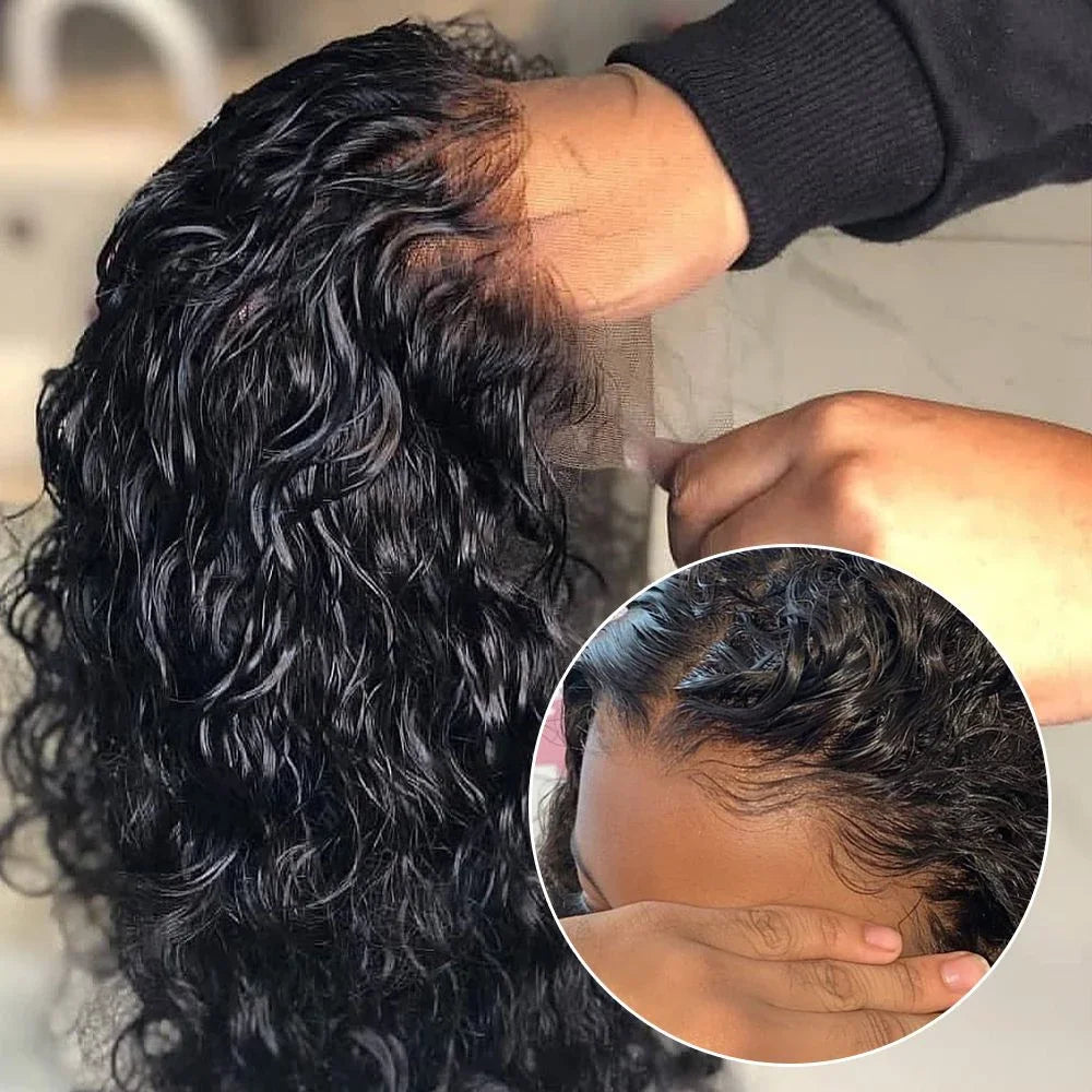 13x4 Deep Wave Bob Wig | Glueless Lace Front | Brazilian Remy Human Hair | Transparent Lace