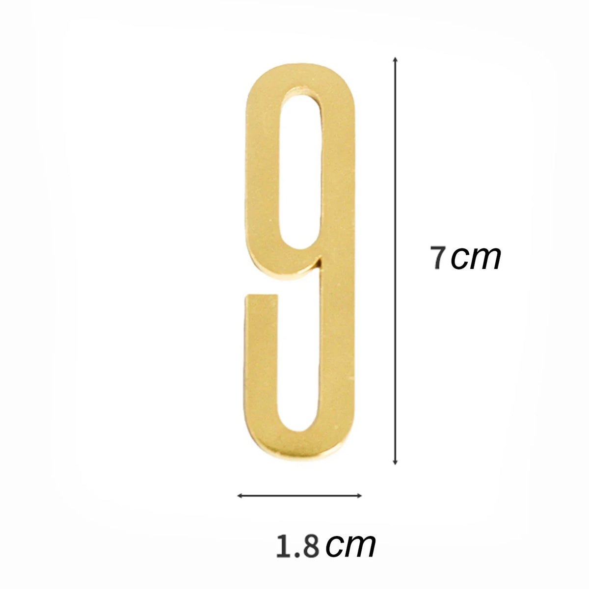 Golden Door Number with Magnets 7cm Metal House Number Apartment Door Number for Outdoor Hotel Home Mailbox Label