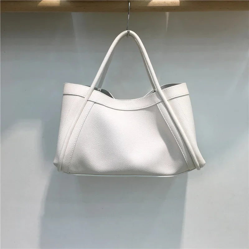 Fashionable Simple Korean Style Large Capacity Tote Bag | Versatile Crossbody Handbag & Mother-Child Commuting Bag