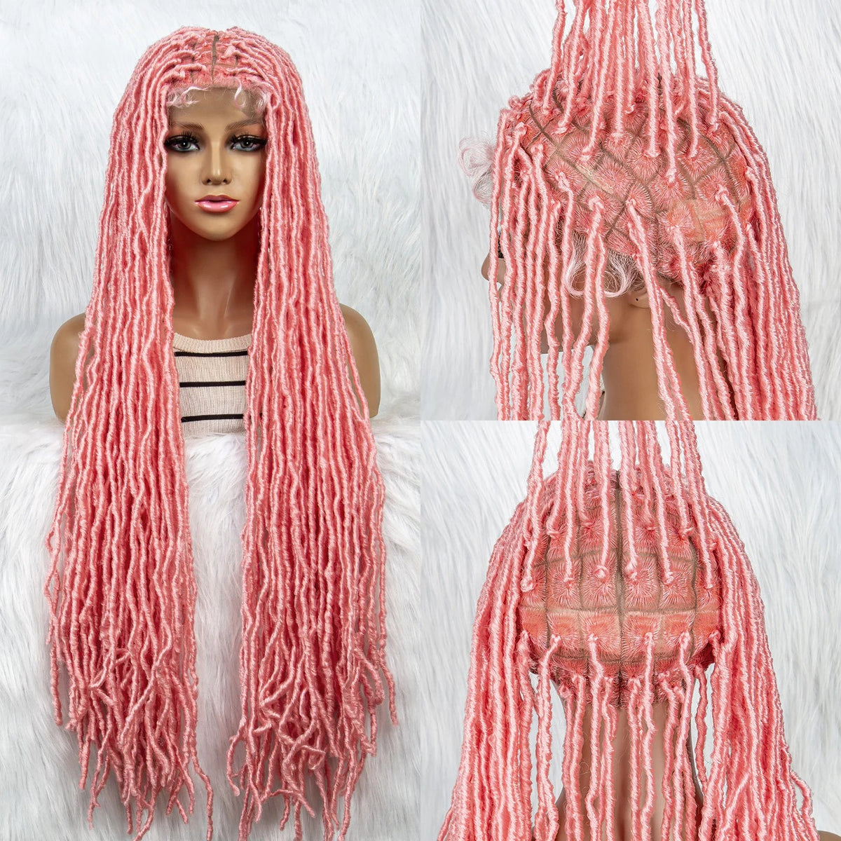 KIMA 36" Colorful Dreadlocks Braids Wig | Full Lace Front & Baby Hair