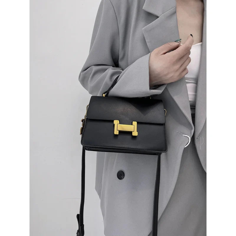 New Fashion Korean Style Small Square Bag | Textured Versatile Shoulder Crossbody Handbag for Women (Solid Color)