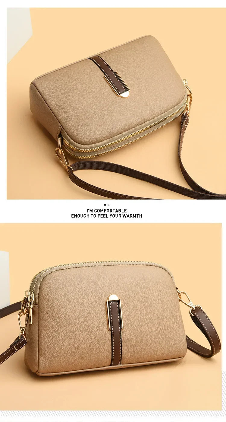 100% Genuine Leather Shoulder Bag for Women | Designer Cowhide Flap Handbag & Luxury Messenger Crossbody Bag