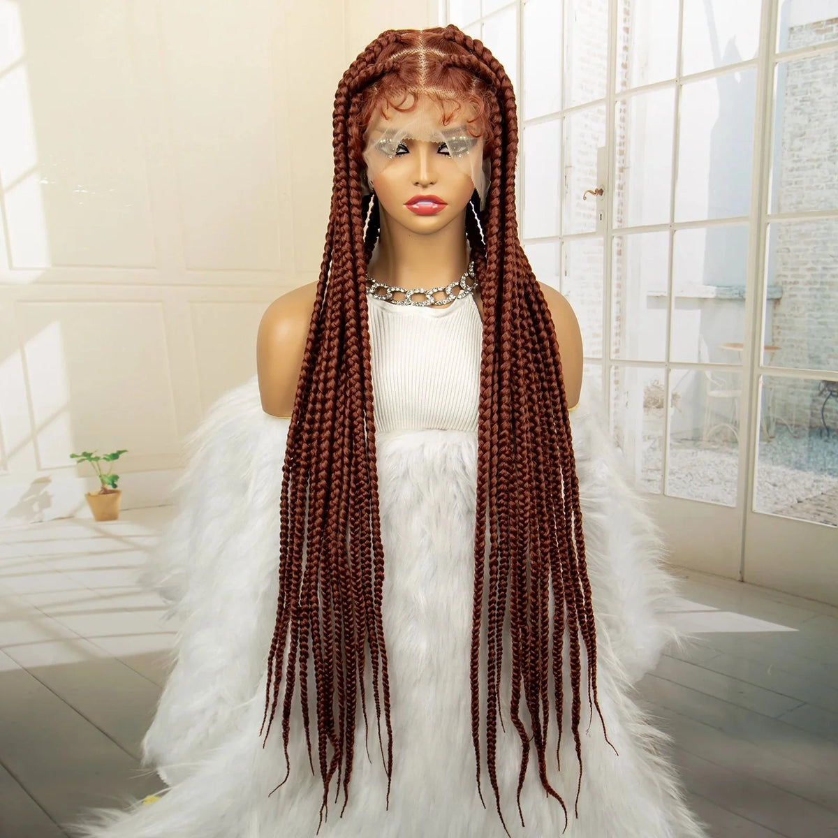 Jumbo Cornrow & Knotless Box Braids Wig | Full Lace | Baby Hair | Black Women