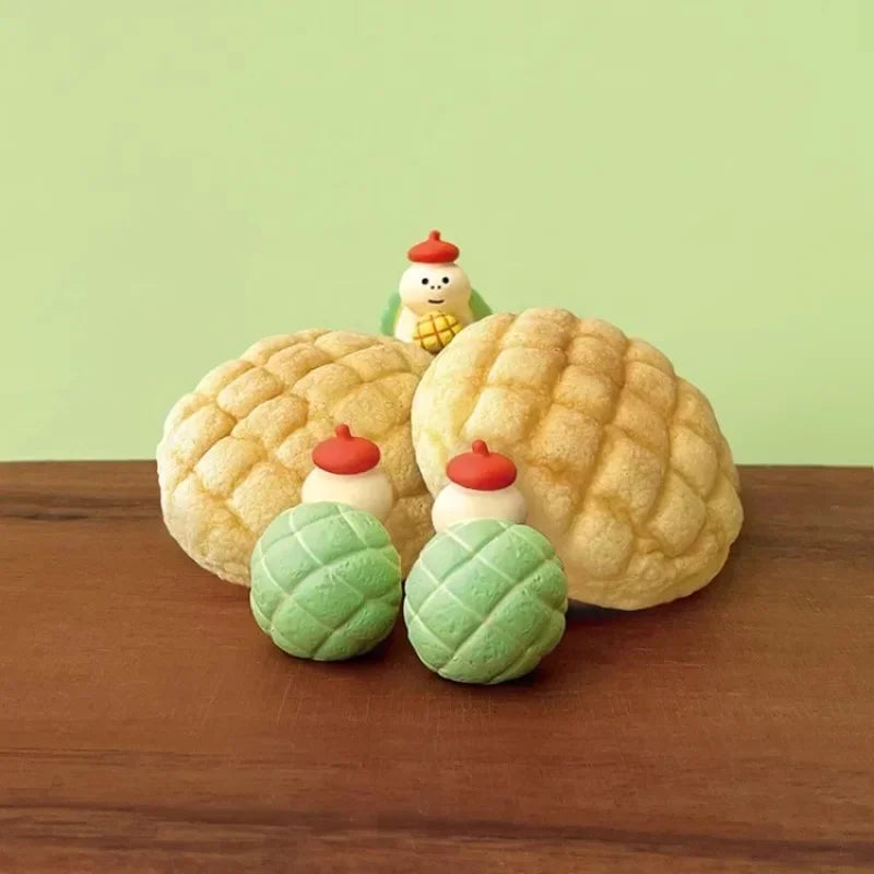 1pc ZAKKA Japanese Cat Food Bakery Coffee Shop Scene Decoration Resin Crafts Small Ornaments Croissant Donut Dessert Cupcake