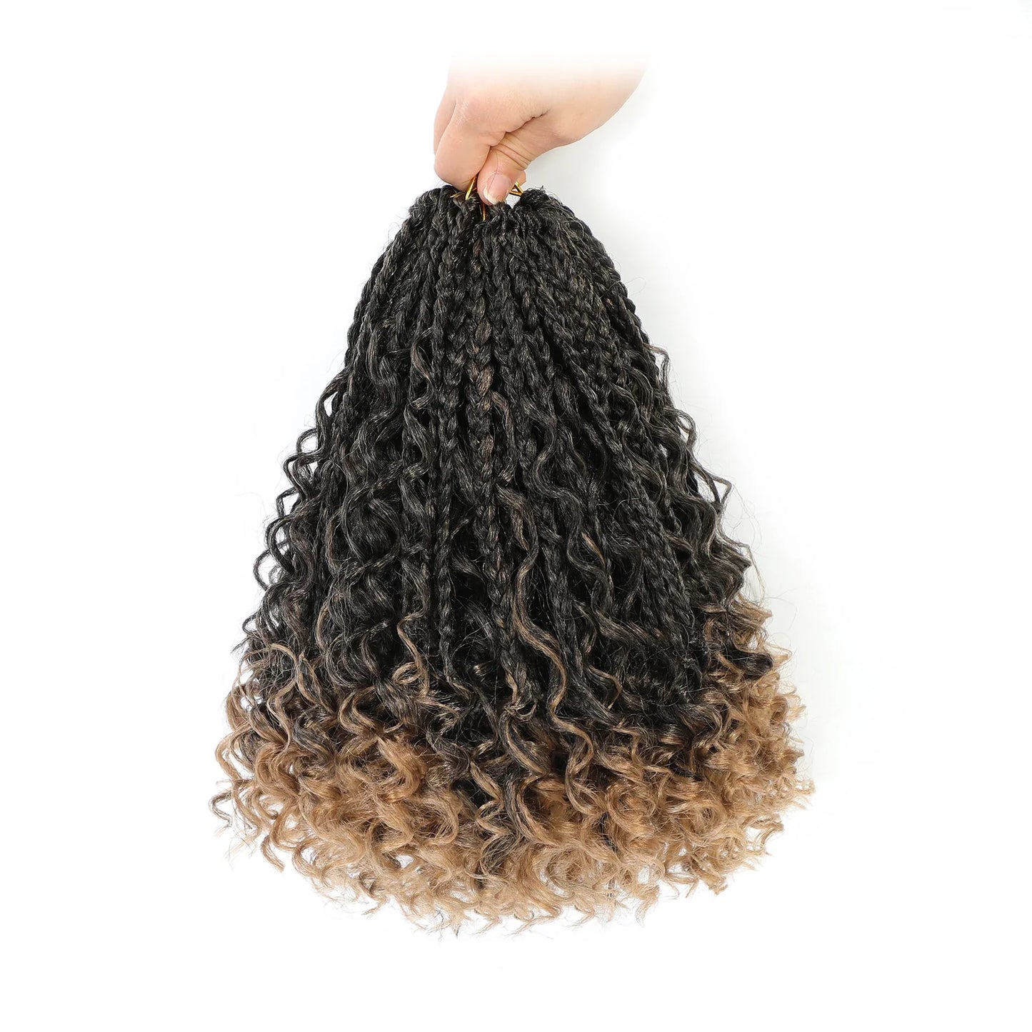 Goddess Box Braids Crochet Hair with Curly Ends | Synthetic Braids