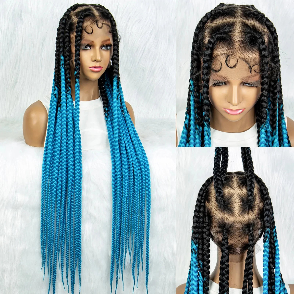 HD Lace Knotless Square Box Braids Wig | Full Lace | Baby Hair | Black Women