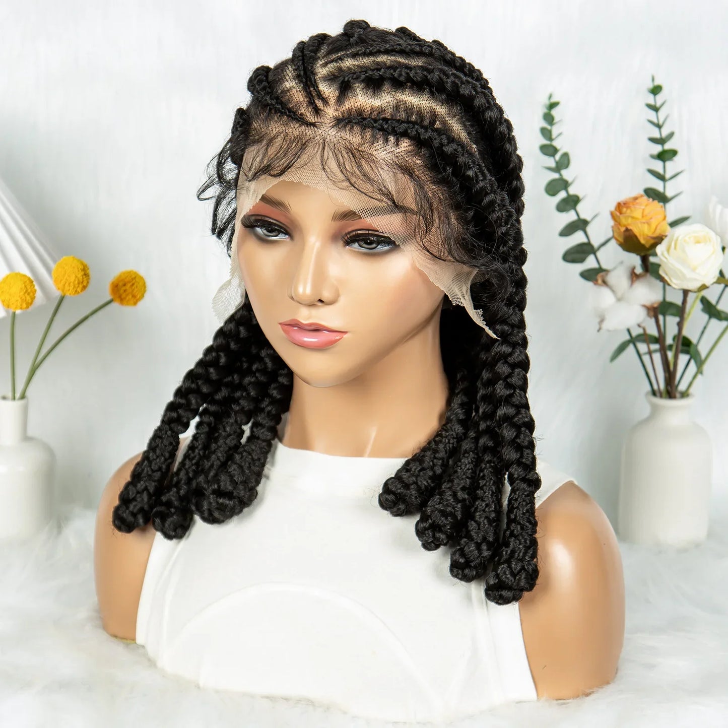 Box Braids Wig Crochet Hair Bohemian Braids Braiding Hair With  Pre-plucked Synthetic Crochet Hair for Women