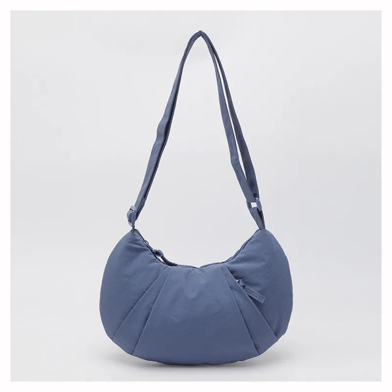New Large-Capacity Crescent Bag for Women | Trendy Casual Nylon Shoulder & Crossbody Bag (Simple Croissant Style, Commuting)