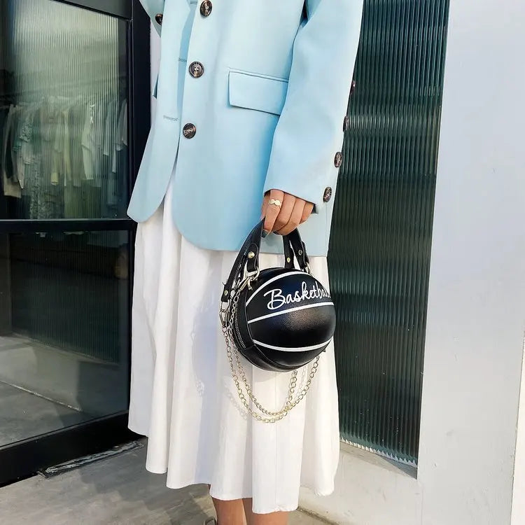 Hot Selling Ladies Spherical Bag | Personality Basketball Bag & New Shoulder Messenger Bag (Korean Round Bag Women's Bag)
