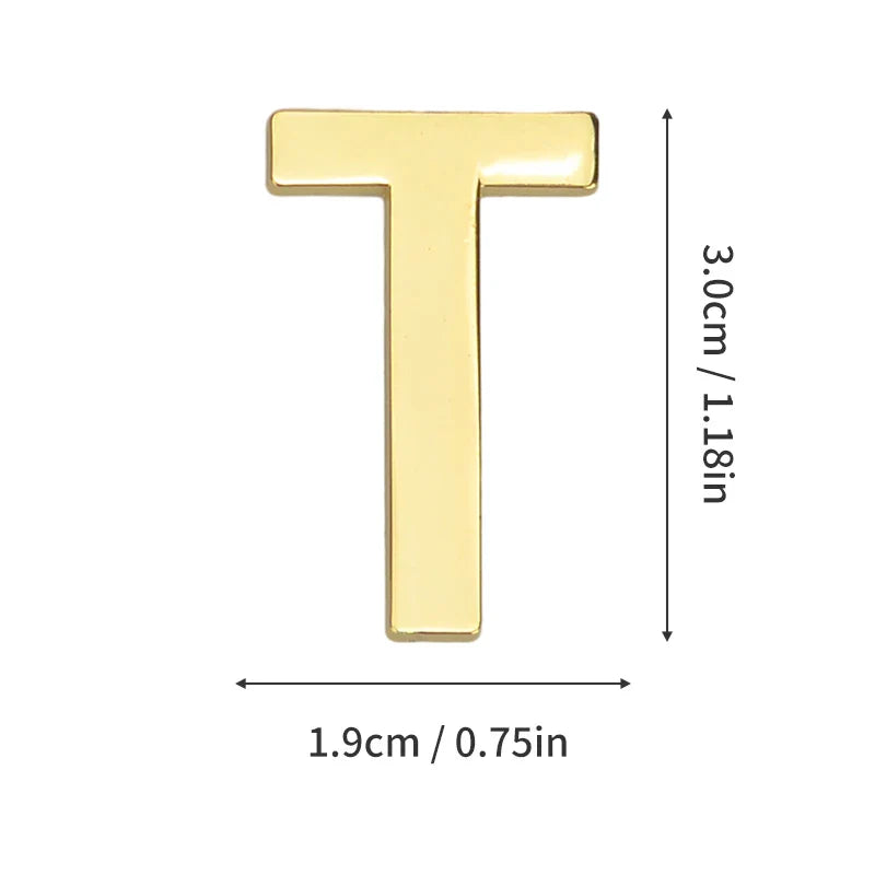 1Pcs Metal Self Adhesive House Number English Alphabet Letters for Apartment Room Door Plate Table Mailbox Number Stickers 3*2cm
