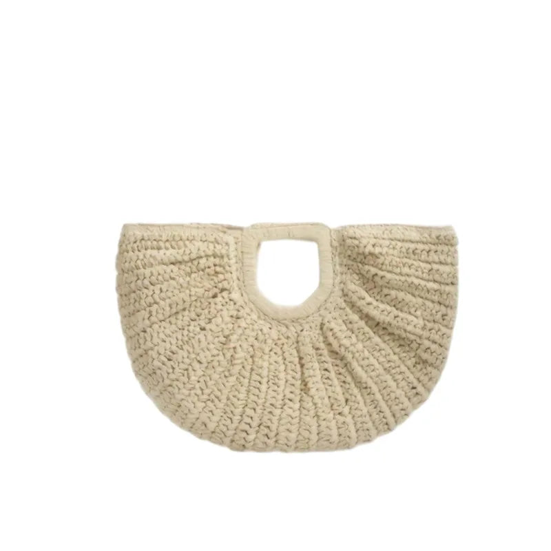 Brand Exquisite Double-sided Shell Handbag | Luxury Handmade Large Capacity Shell Crossbody Clutch Bag (Wooden Handle & Tote)