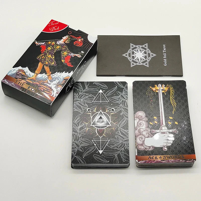 Water Proof 78 Card PVC Tarot Deck With Plastic Package Divination Board Game Fortune Telling Oracle Set For Beginners
