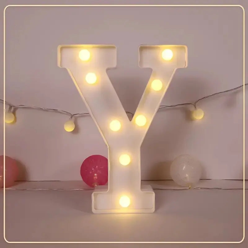 21.8cm White LED Letter&Number Night Lights,Battery Powered Decoration Lights,Wall Lights For Wedding,Birthday,Party,Christmas