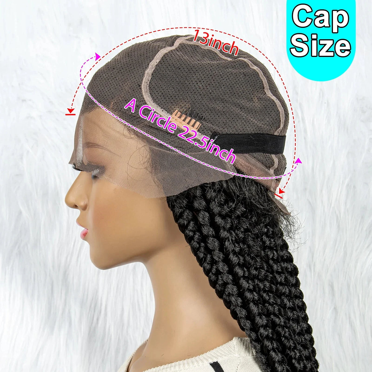 HD Lace Knotless Square Box Braids Wig | Full Lace | Baby Hair | Black Women