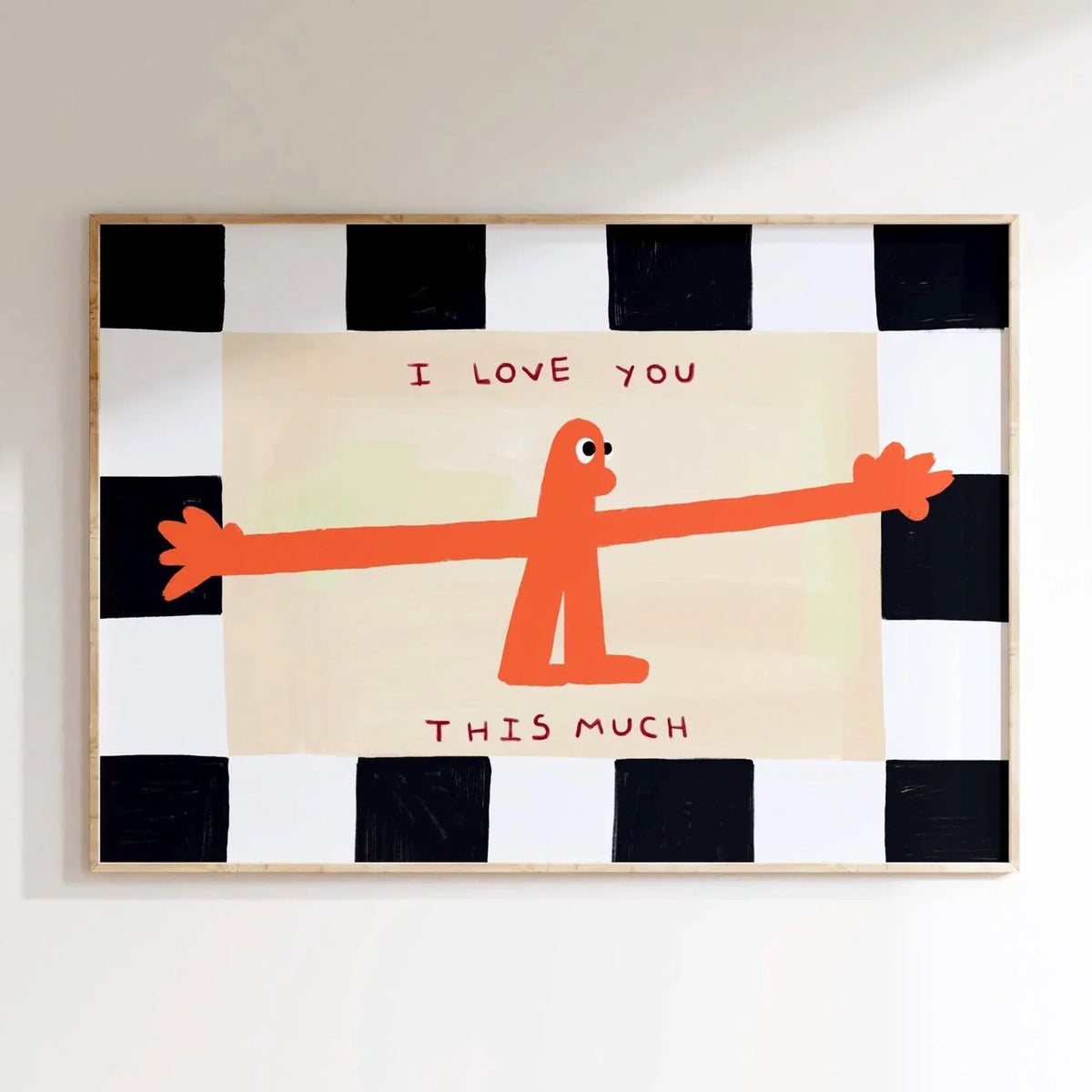 I love you this much print, nursery print, couples print, anniversary print, kitchen print, family home print, happy colourful p