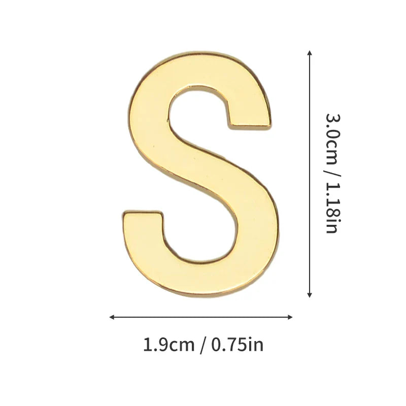 1Pcs Metal Self Adhesive House Number English Alphabet Letters for Apartment Room Door Plate Table Mailbox Number Stickers 3*2cm