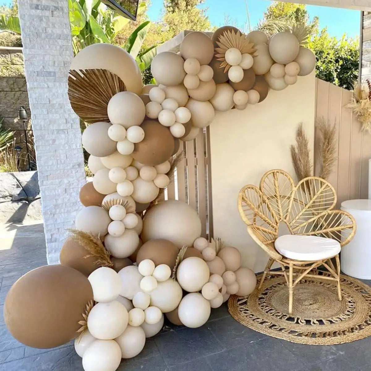 Sand White Balloon Garland Arch Kit Happy Birthday Party Decoration Kids Baby Shower Globos Wedding Birthday Party Latex Ballons