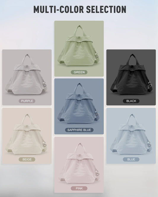 Multi-Color Large-Capacity Portable Shoulder Bag | Unisex Commuter Handbag & Small Satchel (Solid, Zipper Closure)