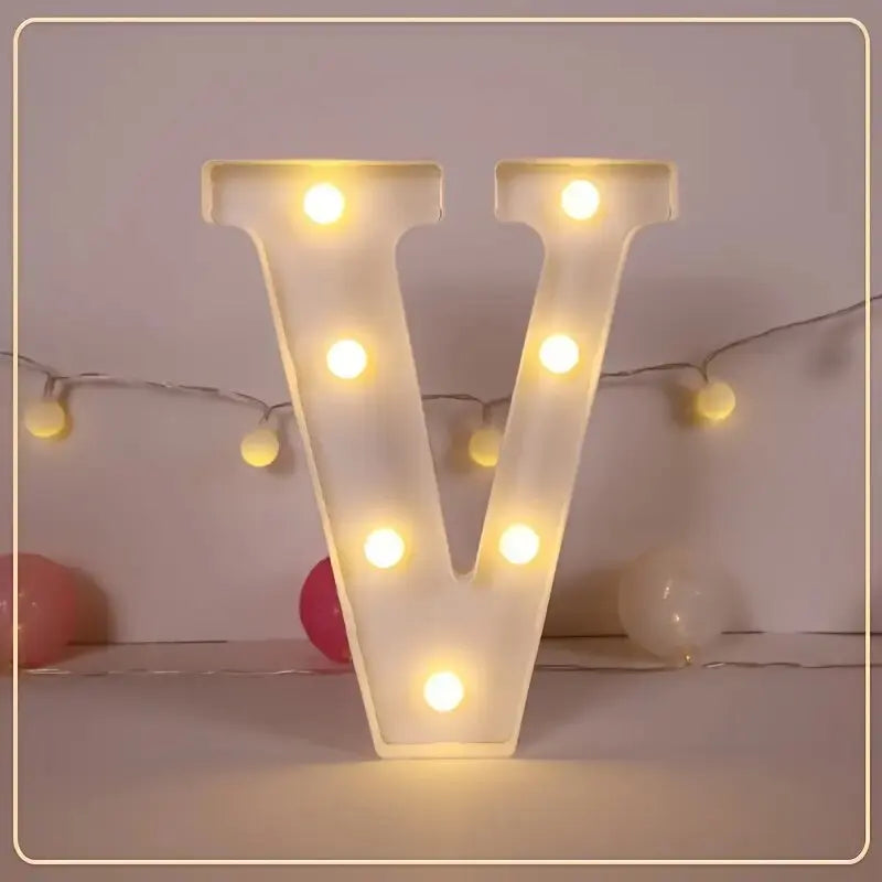 21.8cm White LED Letter&Number Night Lights,Battery Powered Decoration Lights,Wall Lights For Wedding,Birthday,Party,Christmas