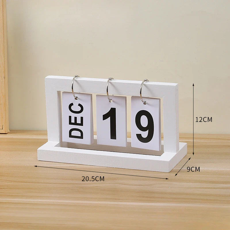 Modern Minimalist Flip Desk Calendar - Everyday View, English Language, Home and Office Decor Desk Accessory