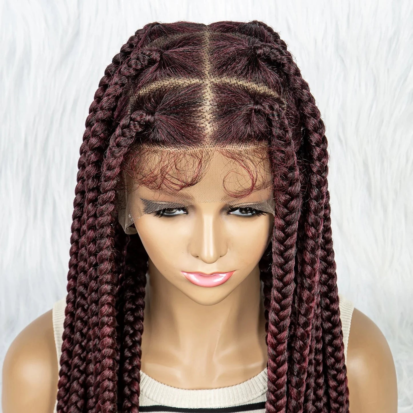 HD Lace Knotless Square Box Braids Wig | Full Lace | Baby Hair | Black Women