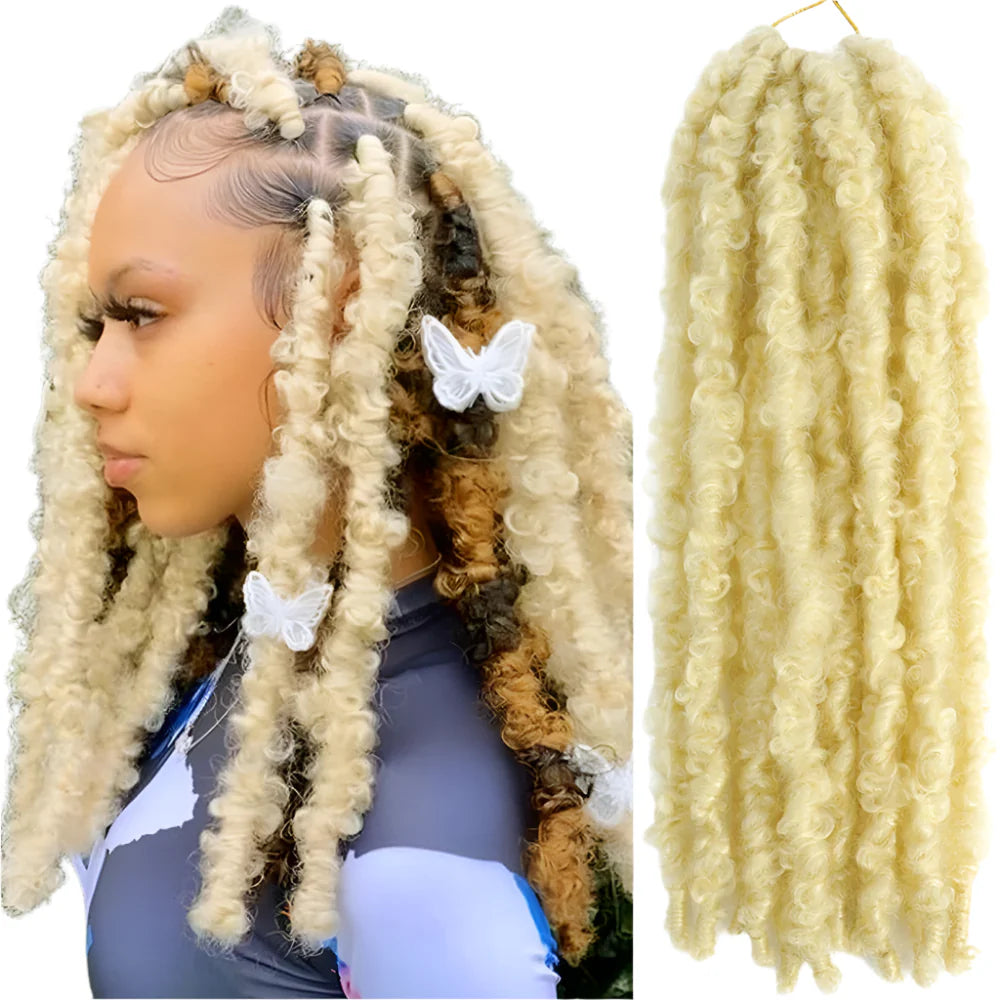 Butterfly Faux Locs Crochet Hair | 12/14" Distressed Goddess Locs | Pre-Looped | 12 Strands/Pack