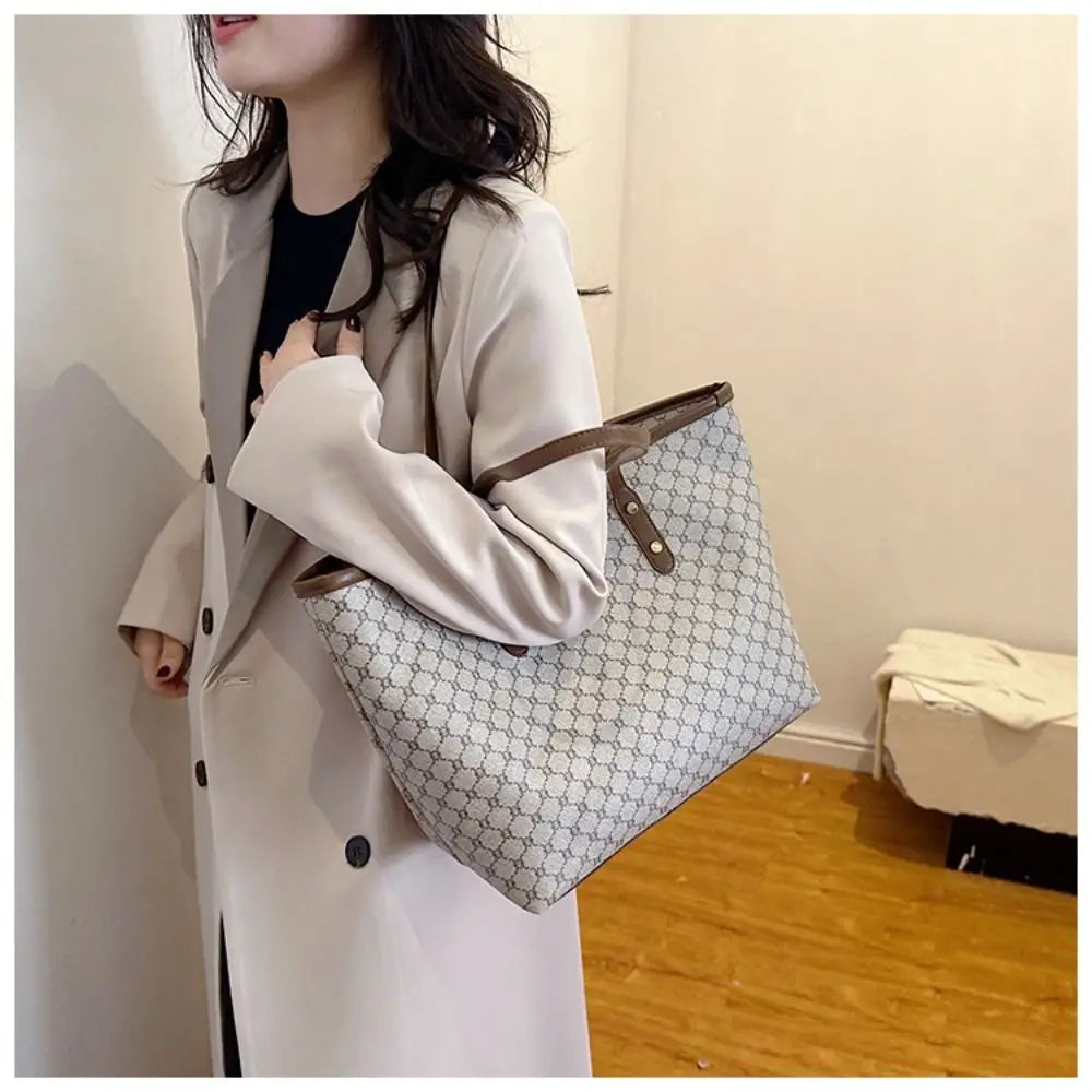 Fashion Women's Handbags | Classic Design Shoulder Bag & Large Capacity Tote Bag (Ladies Casual Commuting Bag)