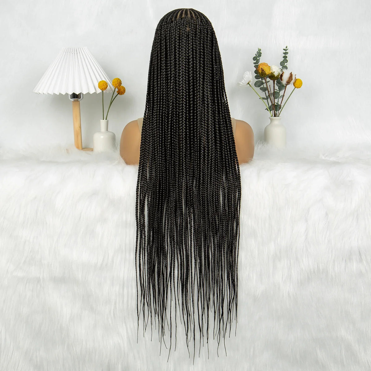 KIMA 36" Tribal Cornrow Braids Wig | Transparent Full Lace | Box Braids | Baby Hair