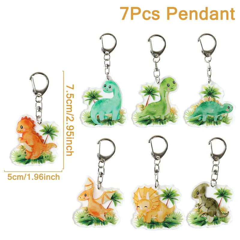 5pcs Jungle Animal Keychains Safari Animal Keychains Lion Giraffe Elephant Key Chains Animal Theme Decor for Baby Shower Party