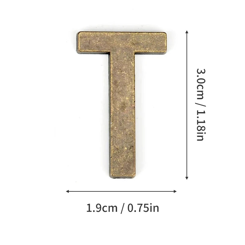 Metal Self Adhesive House Number English Alphabet Letters for Apartment Room Door Plate Table Mailbox Number Stickers 3*2cm
