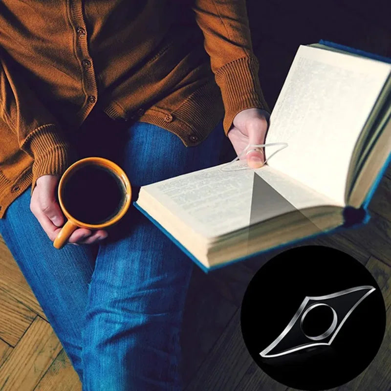 Acrylic Thumb Bookmark One Hand Reading Thumb Book Holder Clear Portable Ring Page Holders Durable Student Fast Reading Tools