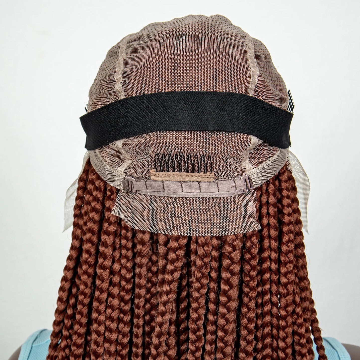 Ginger Beaded Knotless Braids Wig | Full Lace Frontal | 350#