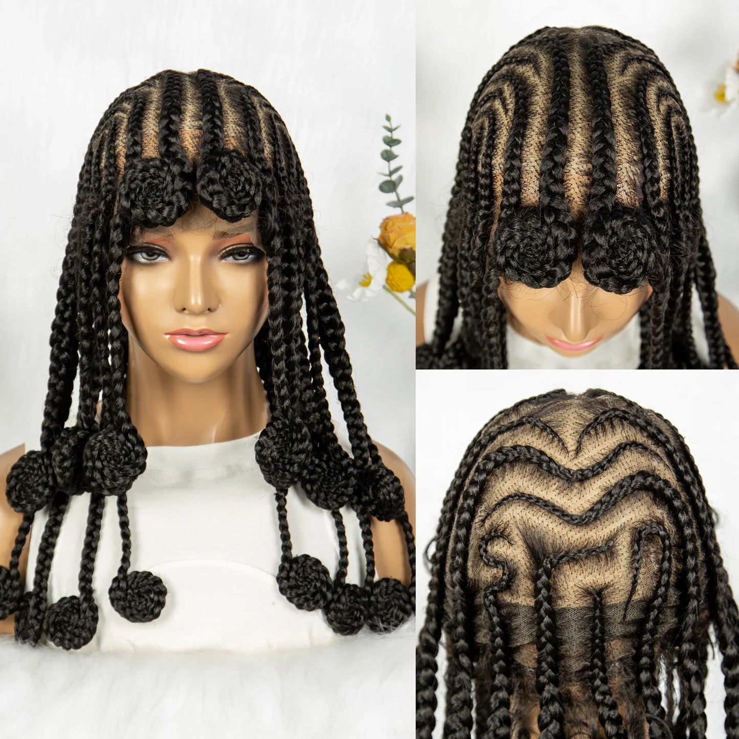 KIMA Full Lace Bantu Cornrow Braided Wig | Classic African Tribe Style