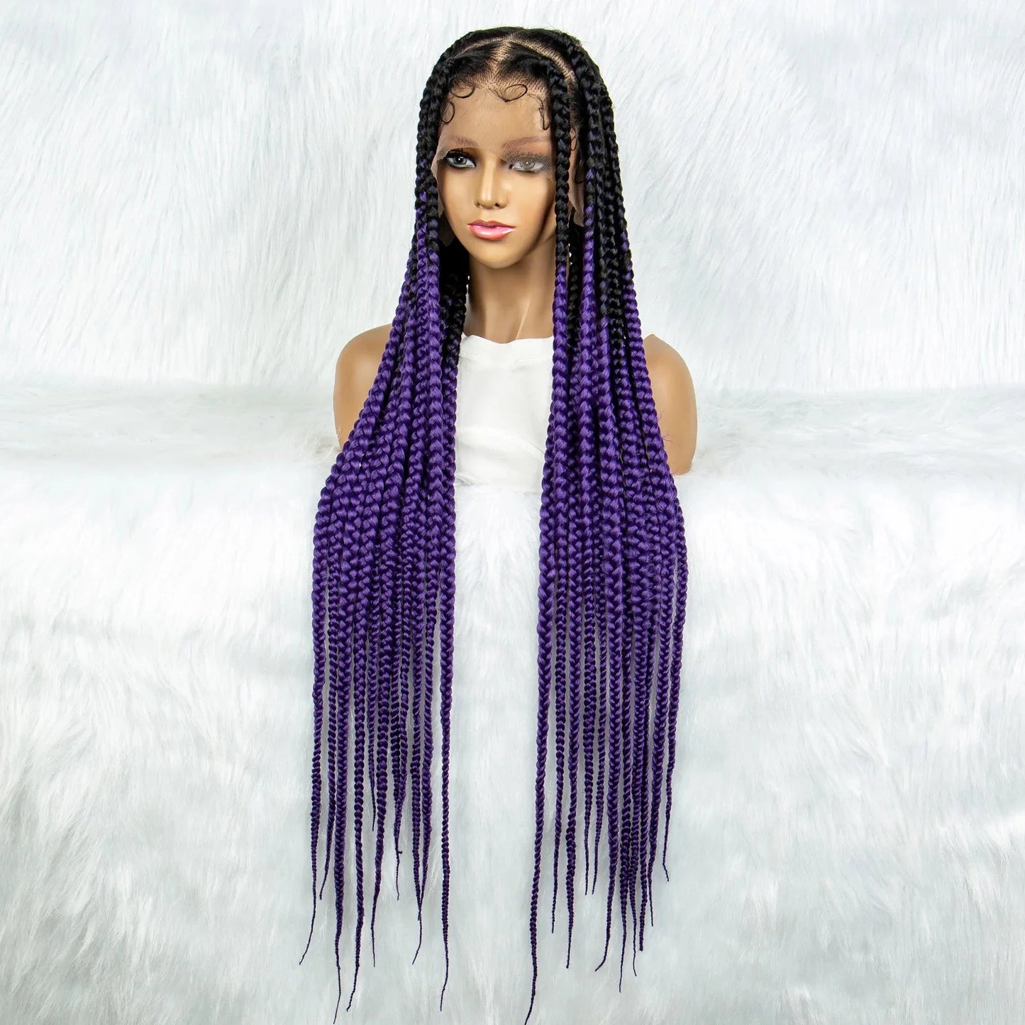 HD Lace Knotless Square Box Braids Wig | Full Lace | Baby Hair | Black Women