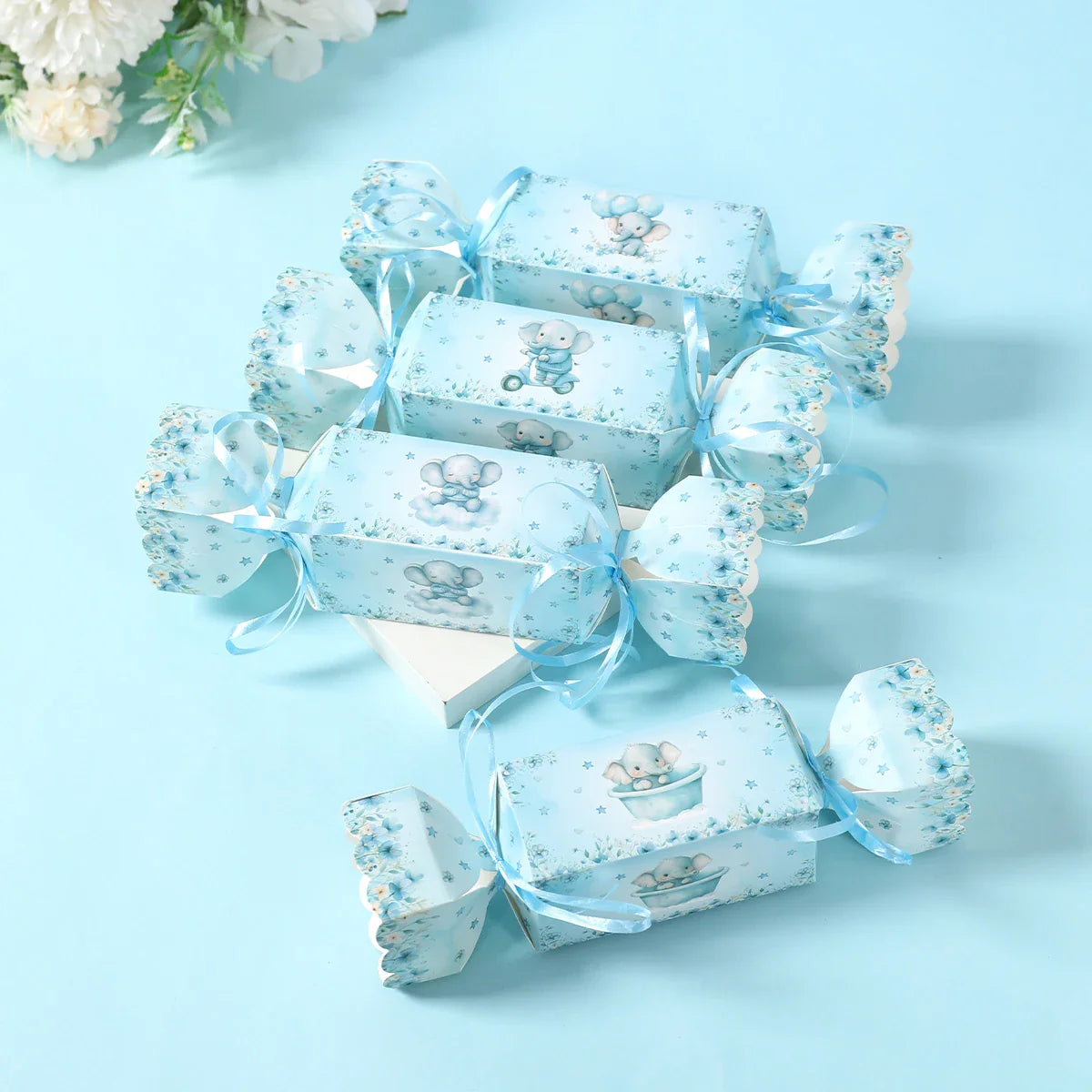 Baby Elephant Candy Box Gift Box Favor Box Birthday Party Decor Kids Boy Girl Birthday Party Supplies Favors Baby Shower Decor