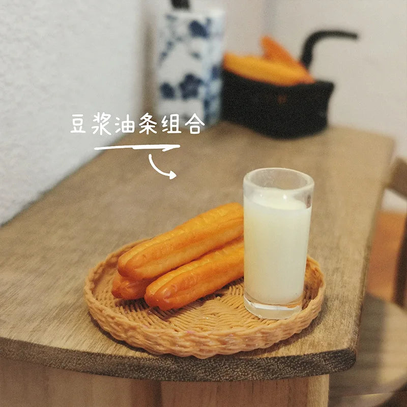 Cute Cat Bread Toast Model Toys Miniature Photography Props Figurines Gift Desktop Ornaments Figurine Decoration Crafts