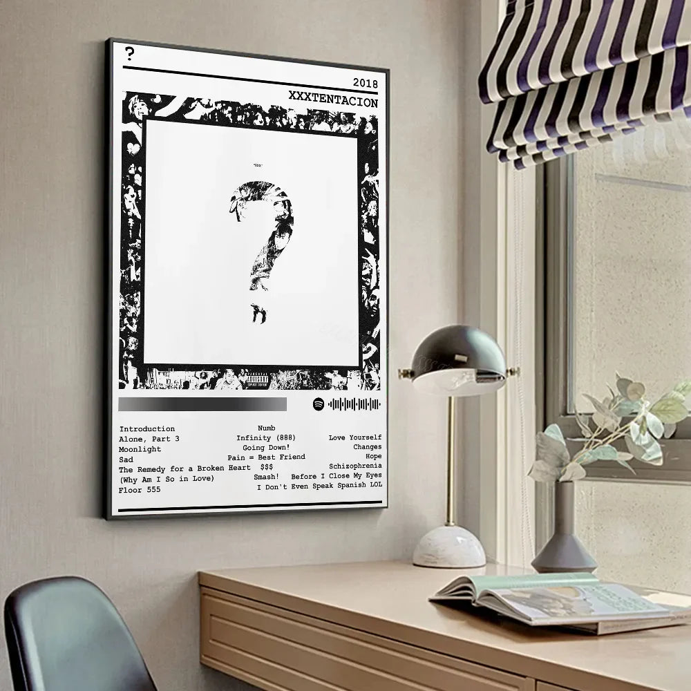 XXX-Tentacion Rock Rapper Music Albums Poster HD Posters Home Room Bar Cafe Decor Art Wall Painting Picture